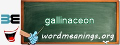 WordMeaning blackboard for gallinaceon